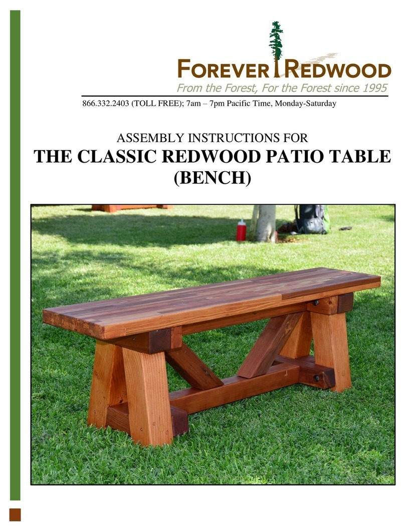 Forever Redwood THE CLASSIC REDWOOD PATIO TABLE User manual