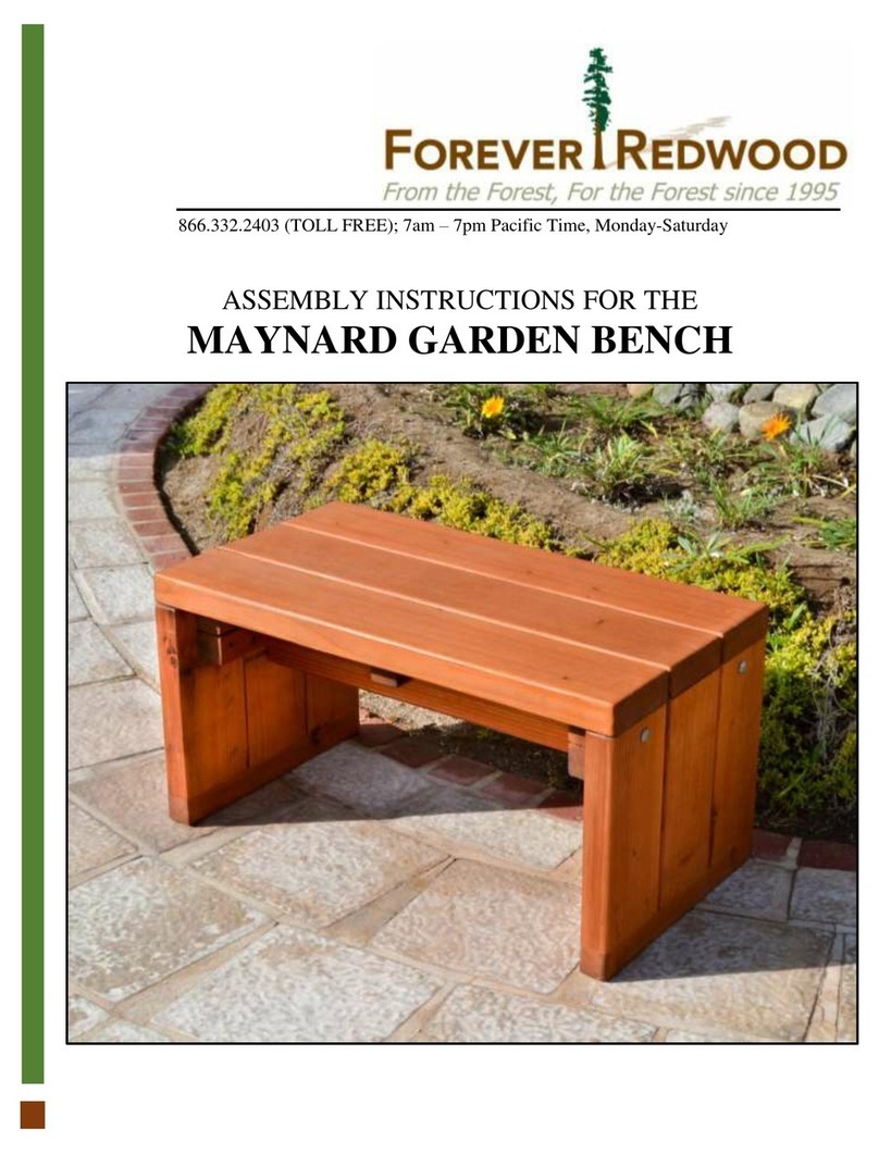 Forever Redwood MAYNARD GARDEN BENCH User manual