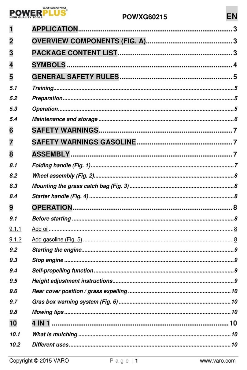 VARO POWERplus GardenPro POWXG60215 User manual