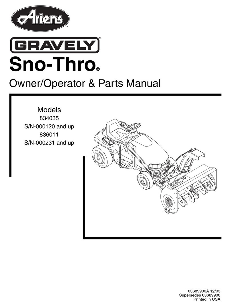 Ariens GRAVELY Sno-Thro 834035 User manual