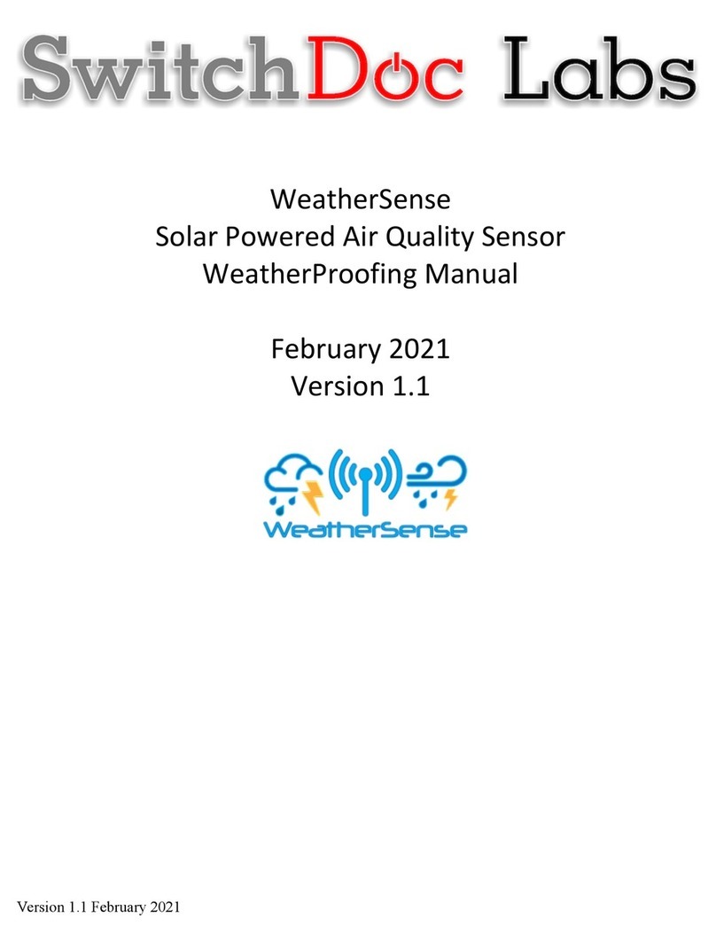 SwitchDoc Labs WeatherSense manual SwitchDoc Labs WeatherSense manual
