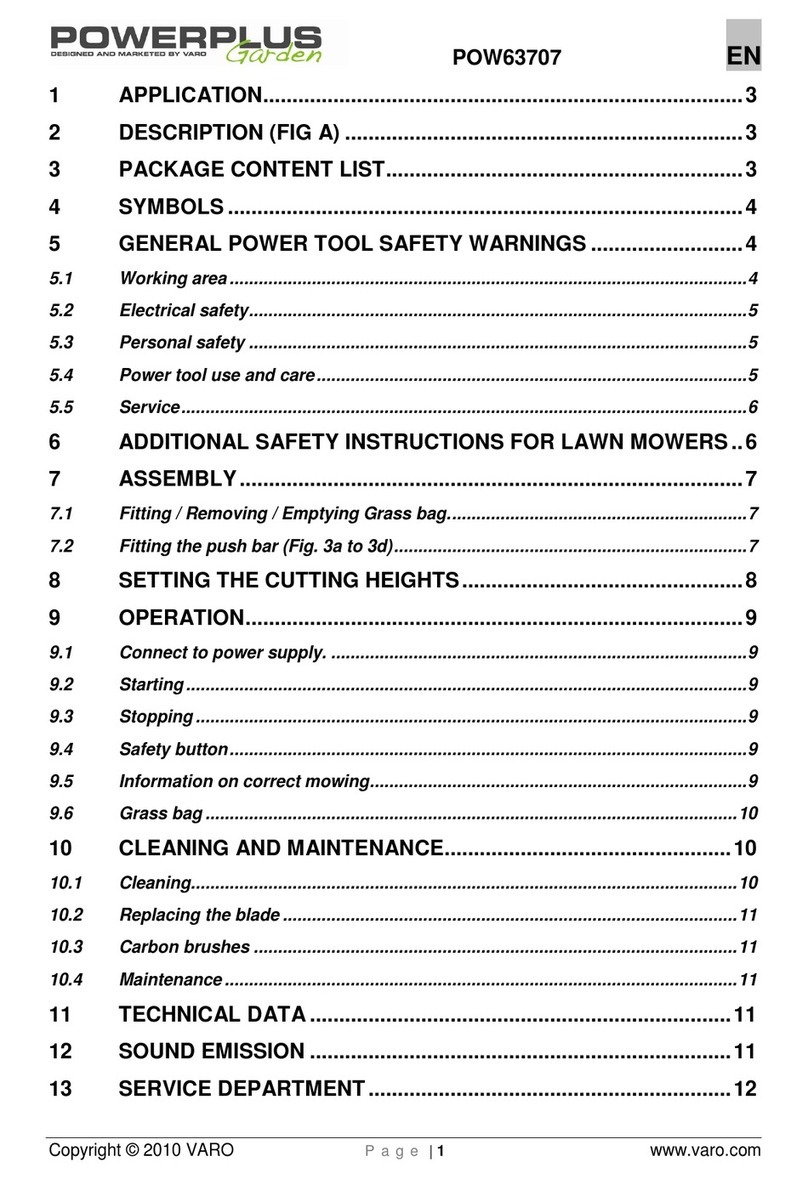 VARO POWERplus Garden POW63707 User manual