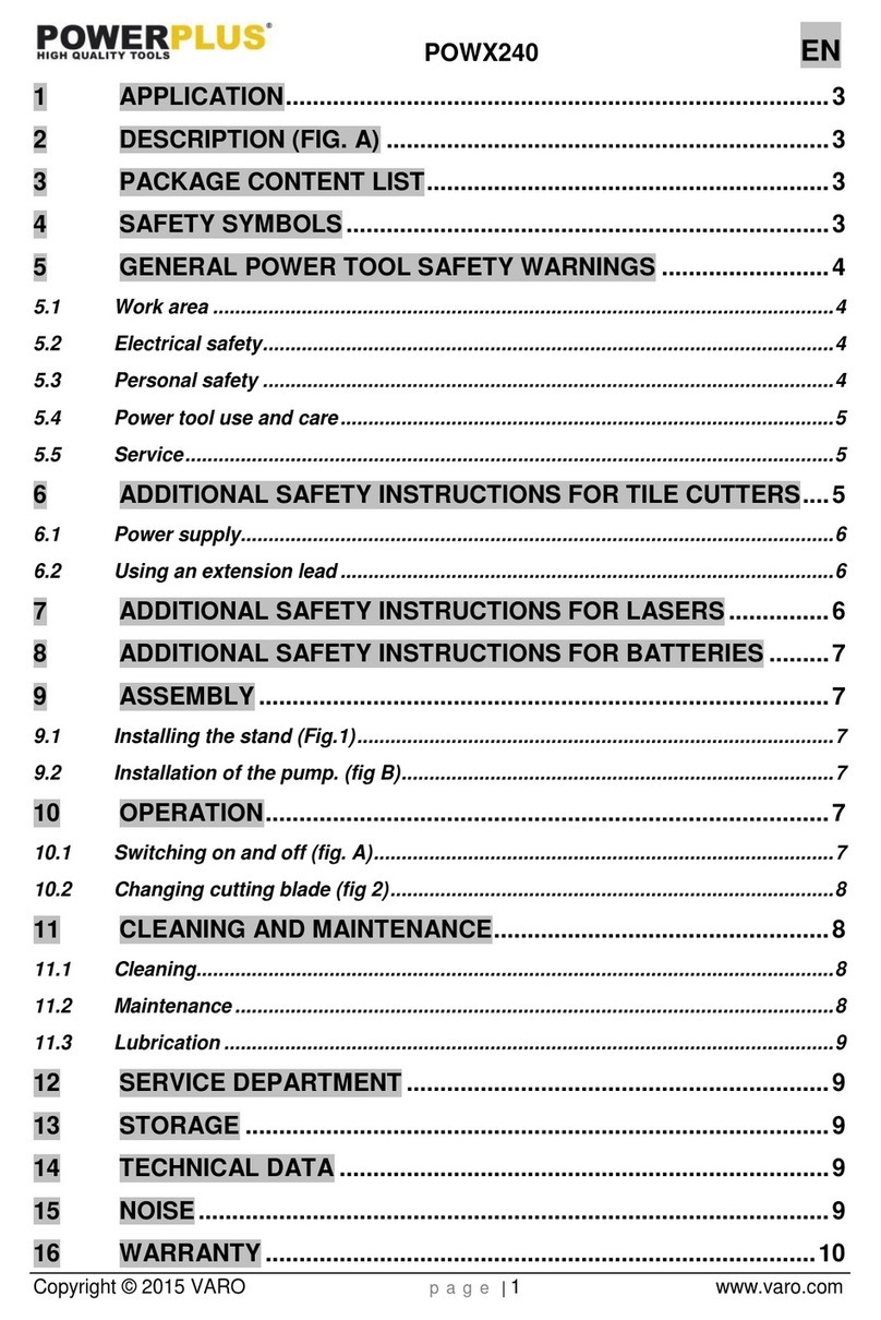 VARO POWERplus POWX240 manual