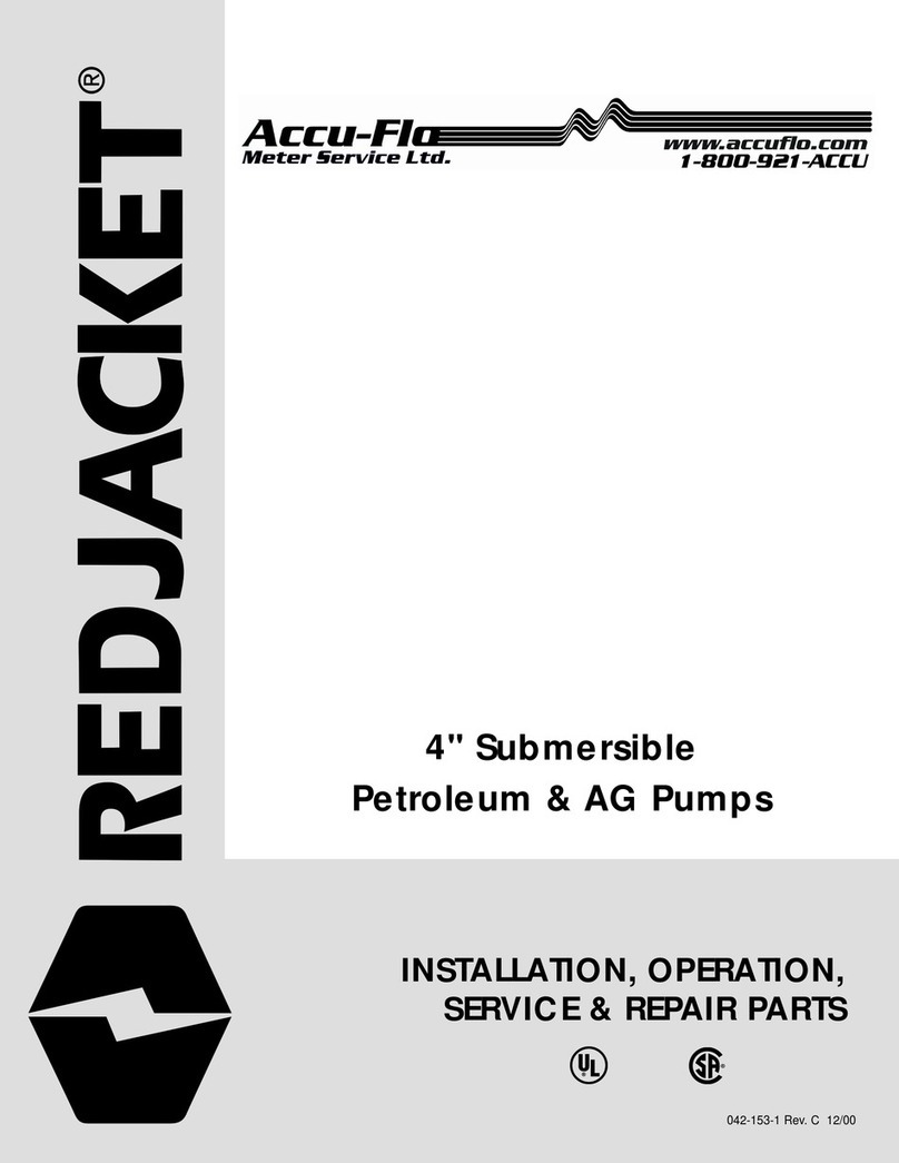 Accu-Flo Meter Service Ltd. Red Jacket AGUMP33R1 INSTALLATION, OPERATION, SERVICE & REPAIR PARTS