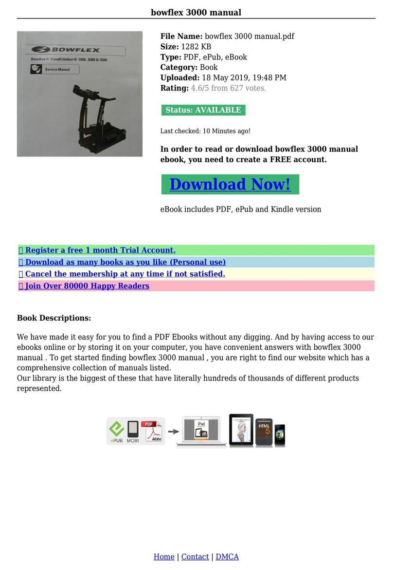 Bowflex TREADCLIMBER 3000 User manual