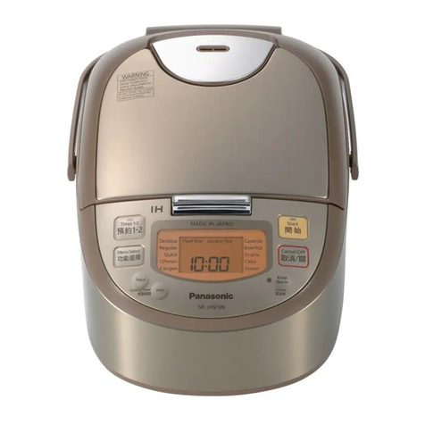 Panasonic SR-JHS109 operating instructions