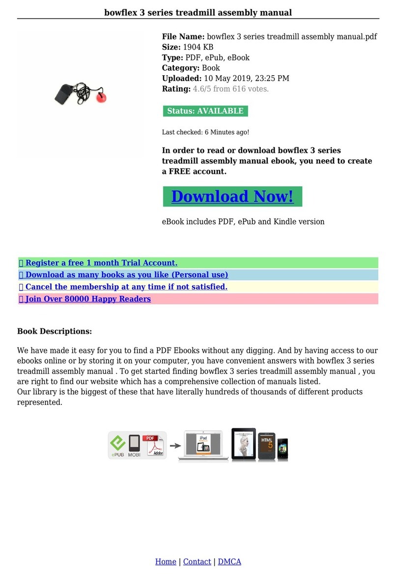 Bowflex 3 Series Assembly manual