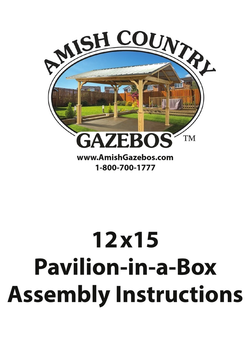 Pool Warehouse AMISH COUNTRY GAZEBOS Pavilion-in-a-Box Assembly instructions Pool Warehouse AMISH COUNTRY GAZEBOS Pavilion-in-a-Box Assembly instructions