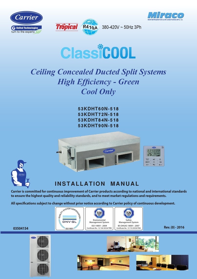 Carrier ClassiCOOL 53KDHT60N-518 User manual