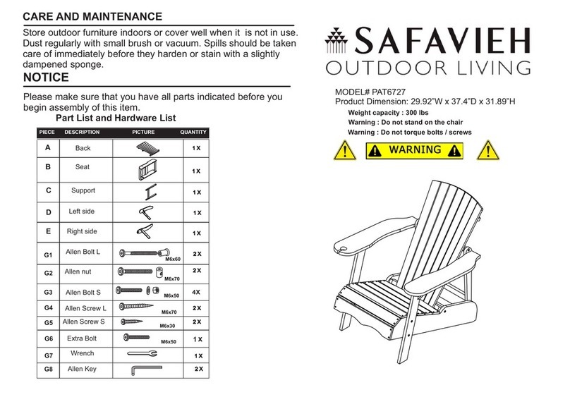 Safavieh Outdoor PAT6727 quick guide