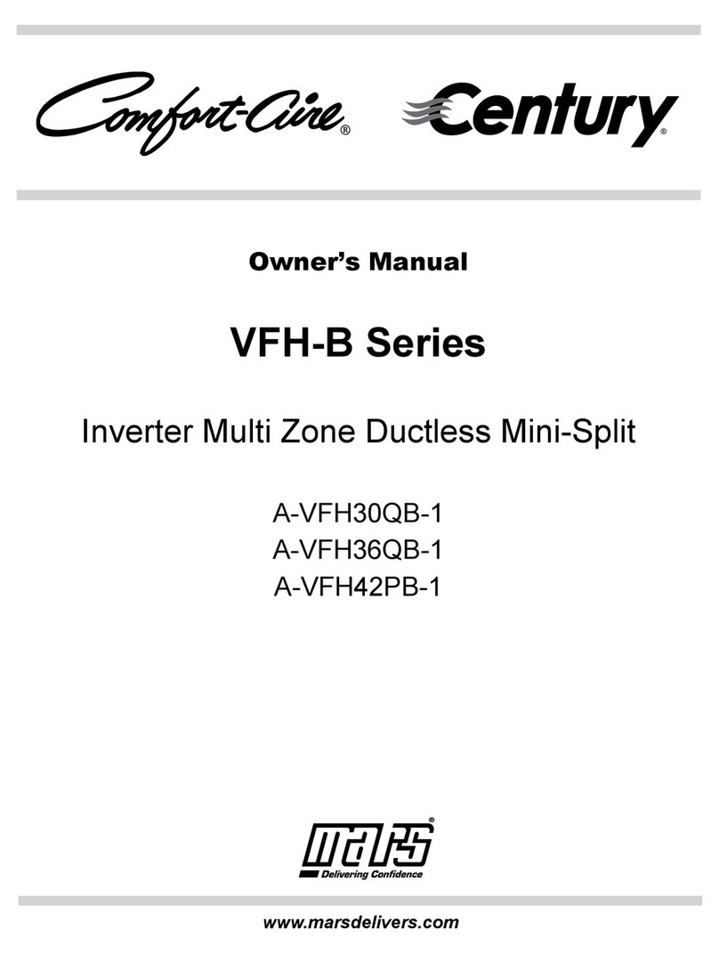 Mars Comfort-aire Century VFH-B Series owner's manual