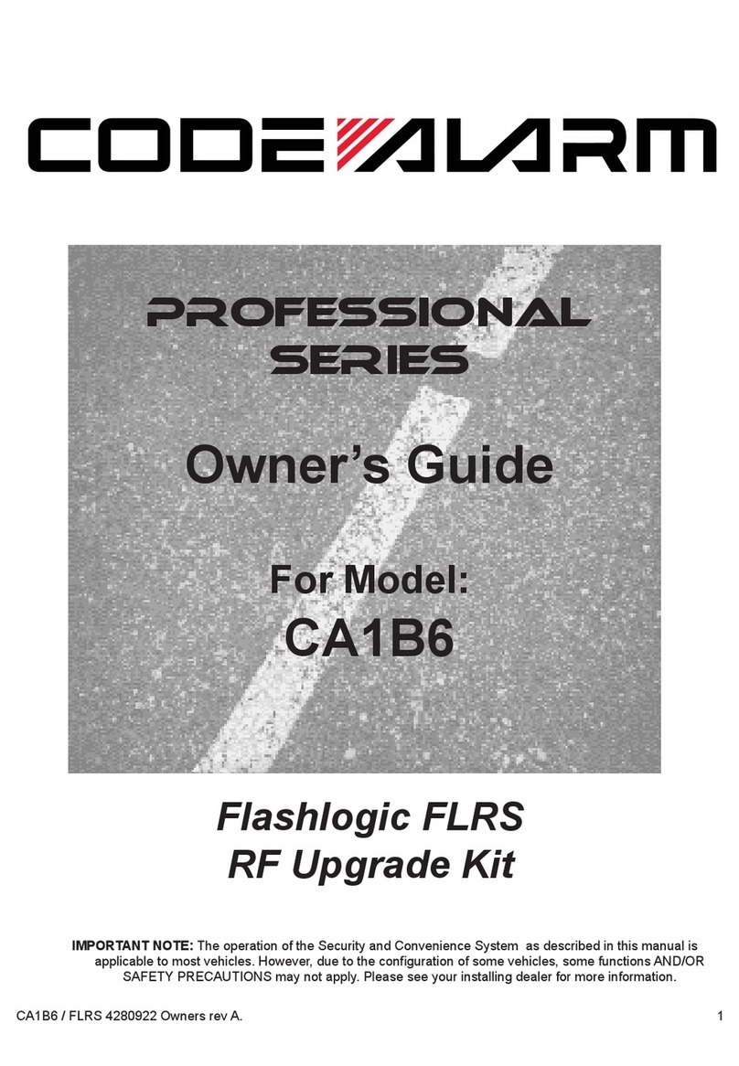Code Alarm PROFESSIONAL SERIES User manual