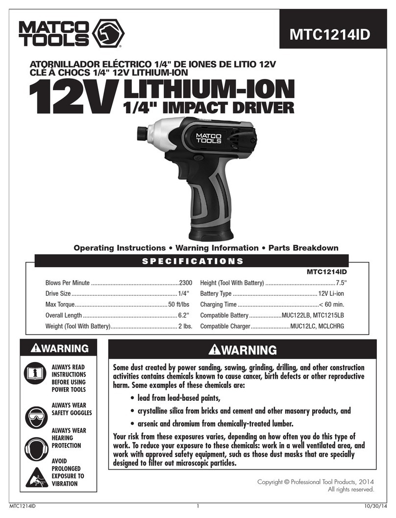 Matco Tools MTC1214ID manual
