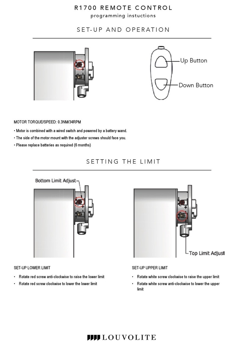 Louvolite R1700 Setup and operation
