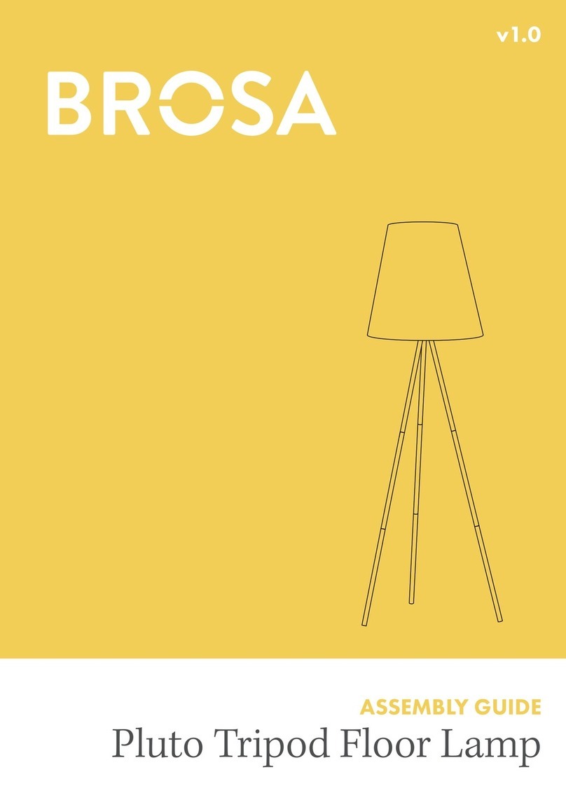 BROSA Pluto Tripod Floor Lamp Assembly guide