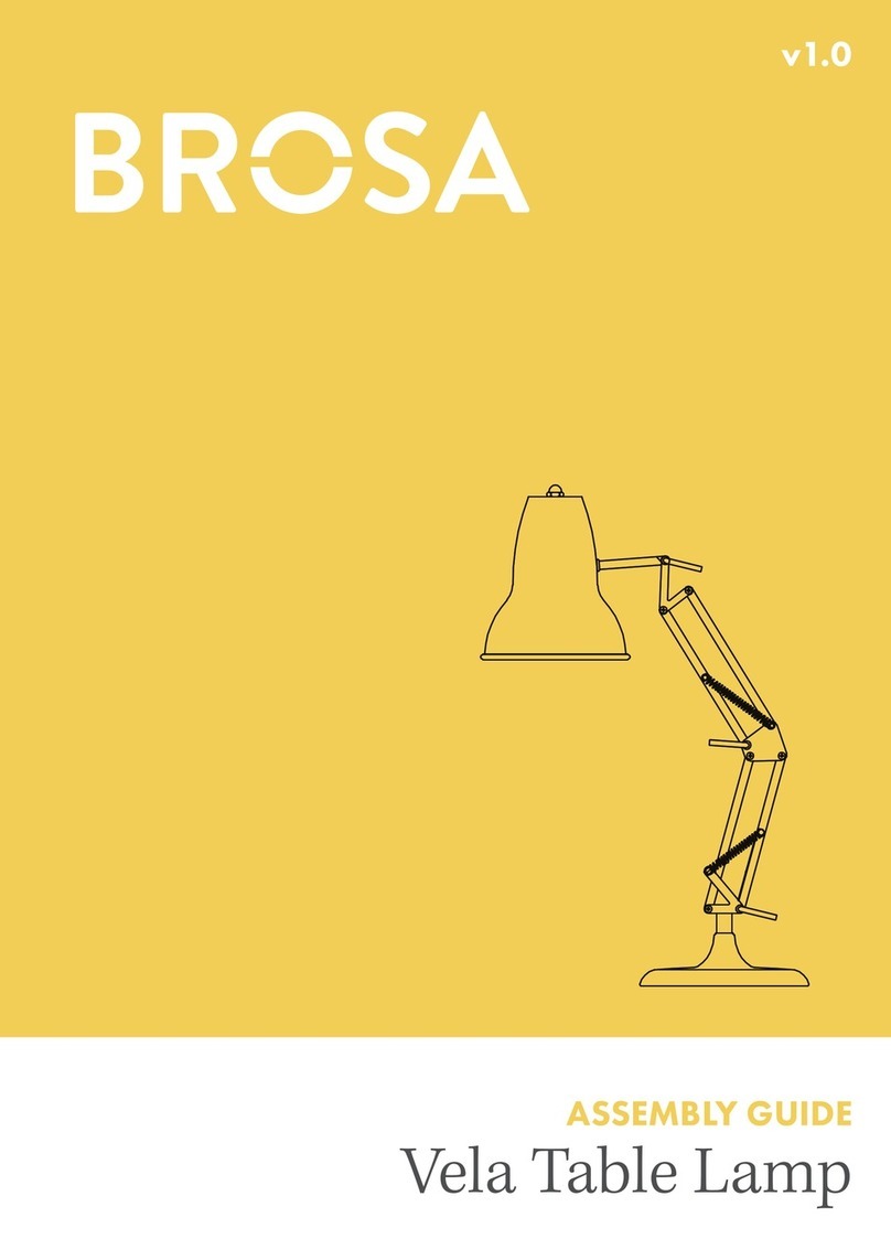 BROSA Vela Table Lamp User manual BROSA Vela Table Lamp User manual
