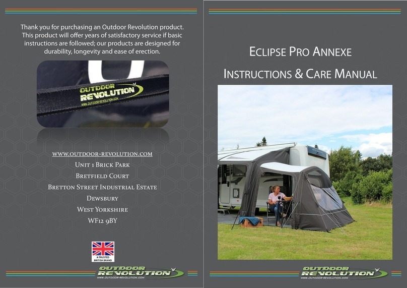 Outdoor Revolution Eclipse Pro Annexe Instructions & care manual