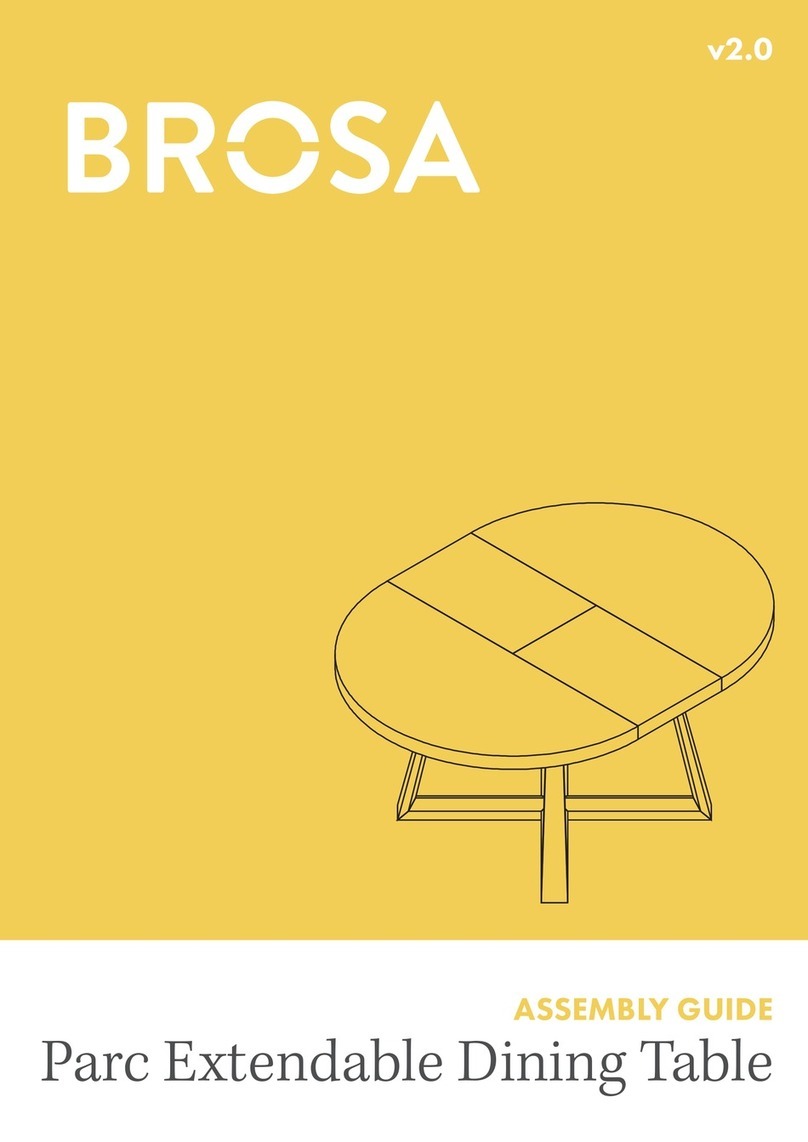 BROSA Parc Extendable Dining Table User manual BROSA Parc Extendable Dining Table User manual