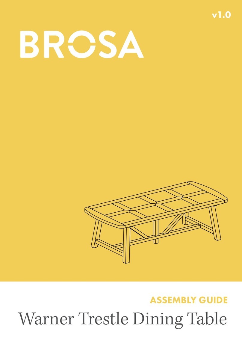BROSA Warner Trestle Dining Table User manual BROSA Warner Trestle Dining Table User manual