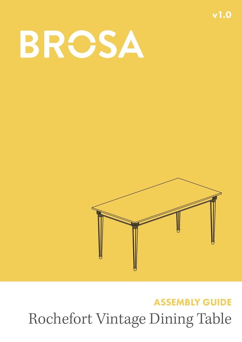 BROSA Rochefort Vintage Dining Table Assembly guide