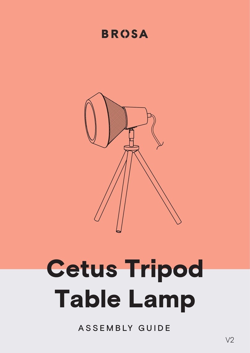 BROSA Cetus Tripod Table Lamp Assembly guide