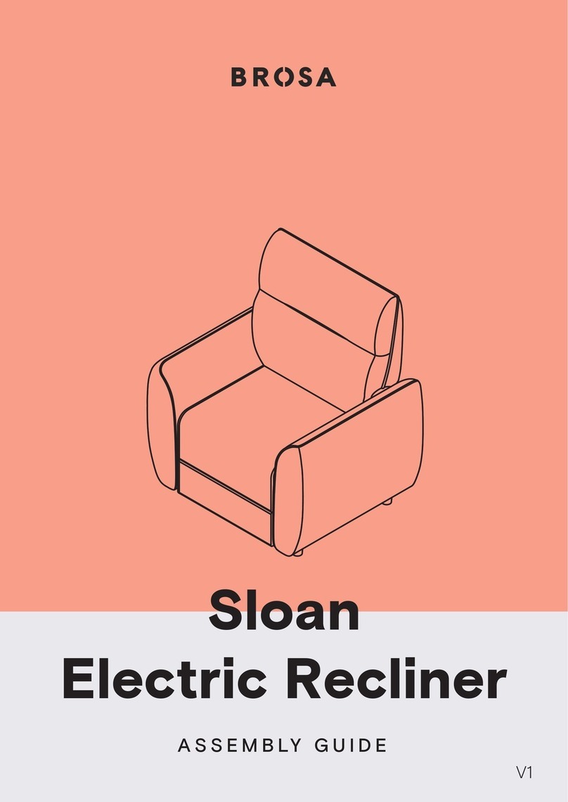 BROSA Sloan Electric Recliner User manual BROSA Sloan Electric Recliner User manual