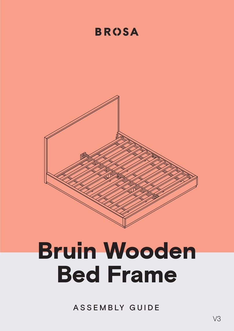 BROSA Bruin Wooden Bed Frame Assembly guide