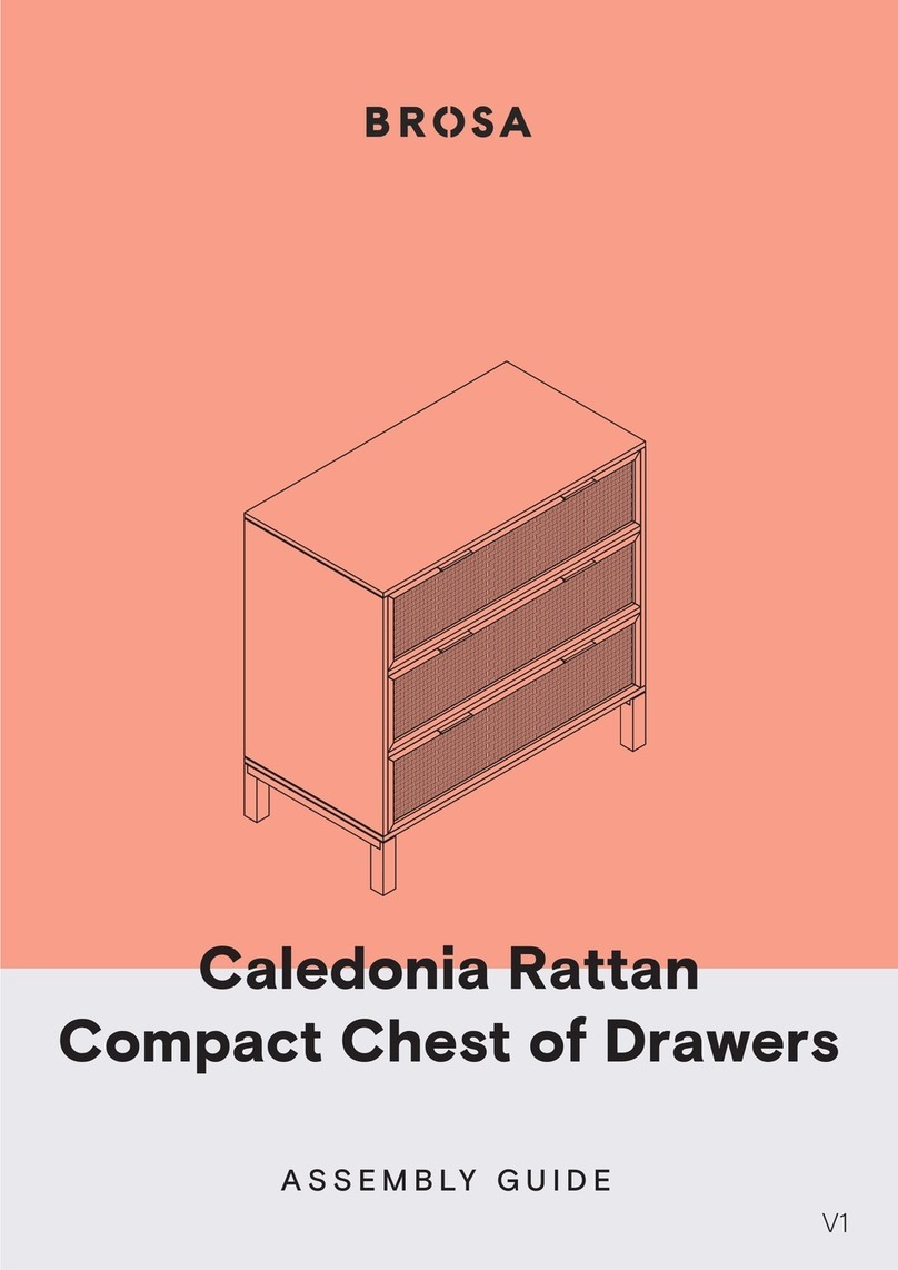 BROSA Caledonia Rattan Compact Chest of Drawers Assembly guide