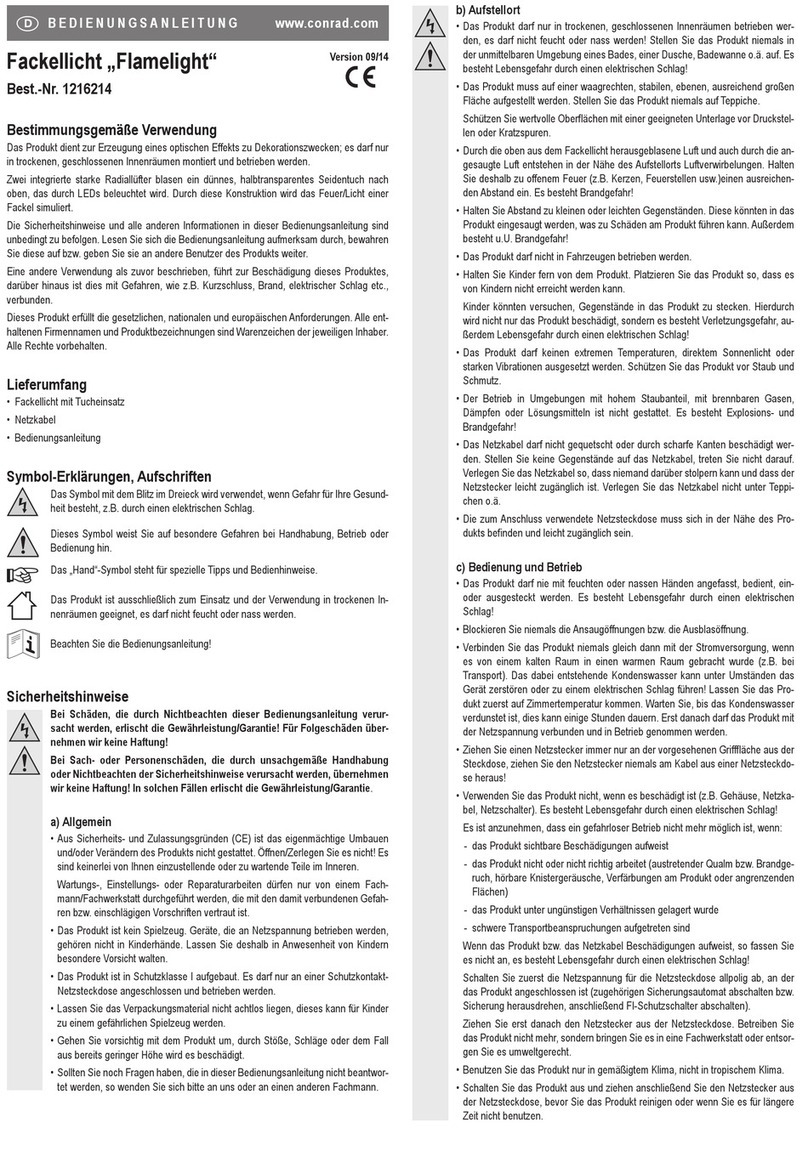 Conrad 1216214 operating instructions