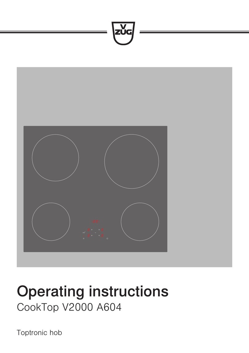 V-ZUG V2000 A604 operating instructions