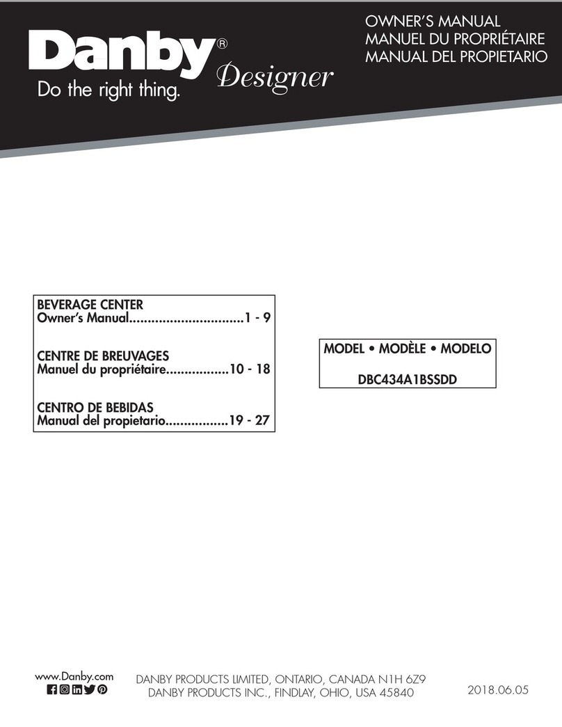 Danby Designer DBC434A1BSSDD owner's manual