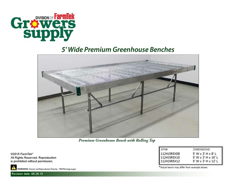 FarmTek Growers supply 112415R5X08 manual