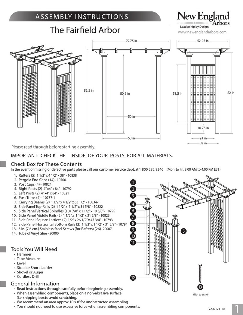New England Arbors Fairfield Arbor Assembly instructions New England Arbors Fairfield Arbor Assembly instructions