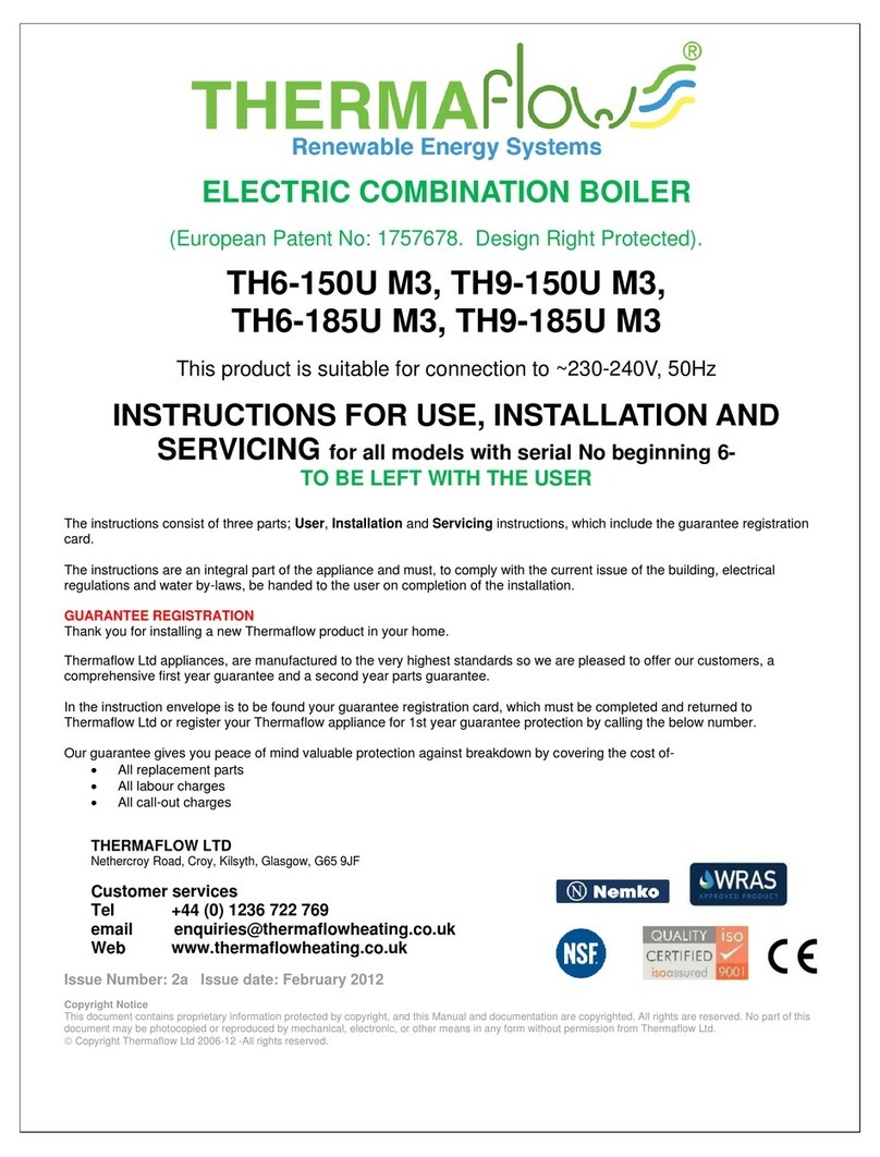 Thermaflow TH6-150U M3 Instructions for use installation and servicing
