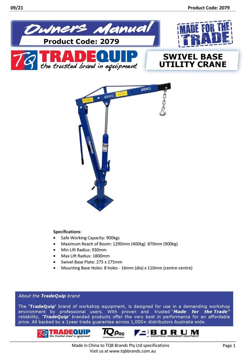 TradeQuip 2079 owner's manual