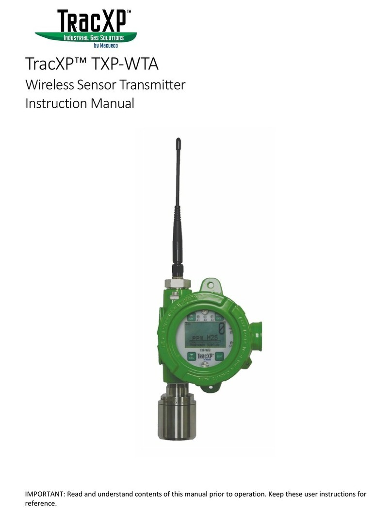 Macurco TracXP TXP-WTA instruction manual Macurco TracXP TXP-WTA instruction manual