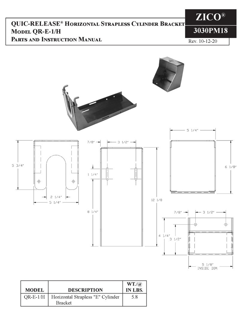 Zico QUIC-RELEASE QR-E-1/H Parts and instruction manual