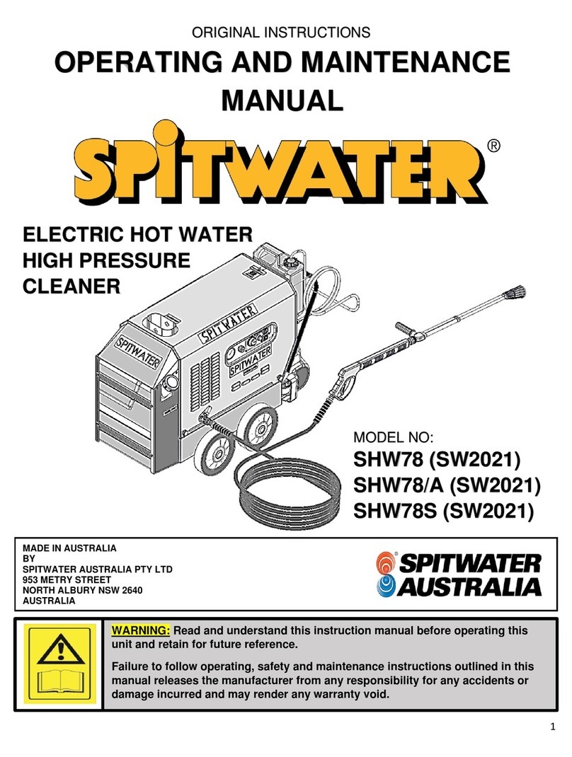 Spitwater SHW78 Operating instructions Spitwater SHW78 Operating instructions