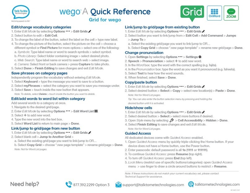 Talk To Me Technologies wego A quick reference
