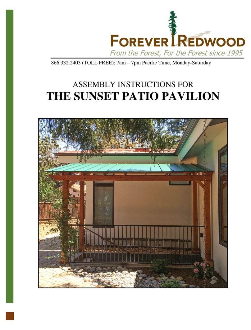 Forever Redwood THE SUNSET PATIO PAVILION Assembly instructions