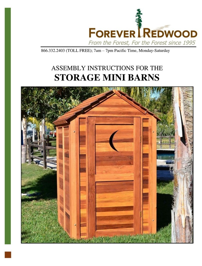 Forever Redwood STORAGE MINI BARNS Assembly instructions Forever Redwood STORAGE MINI BARNS Assembly instructions