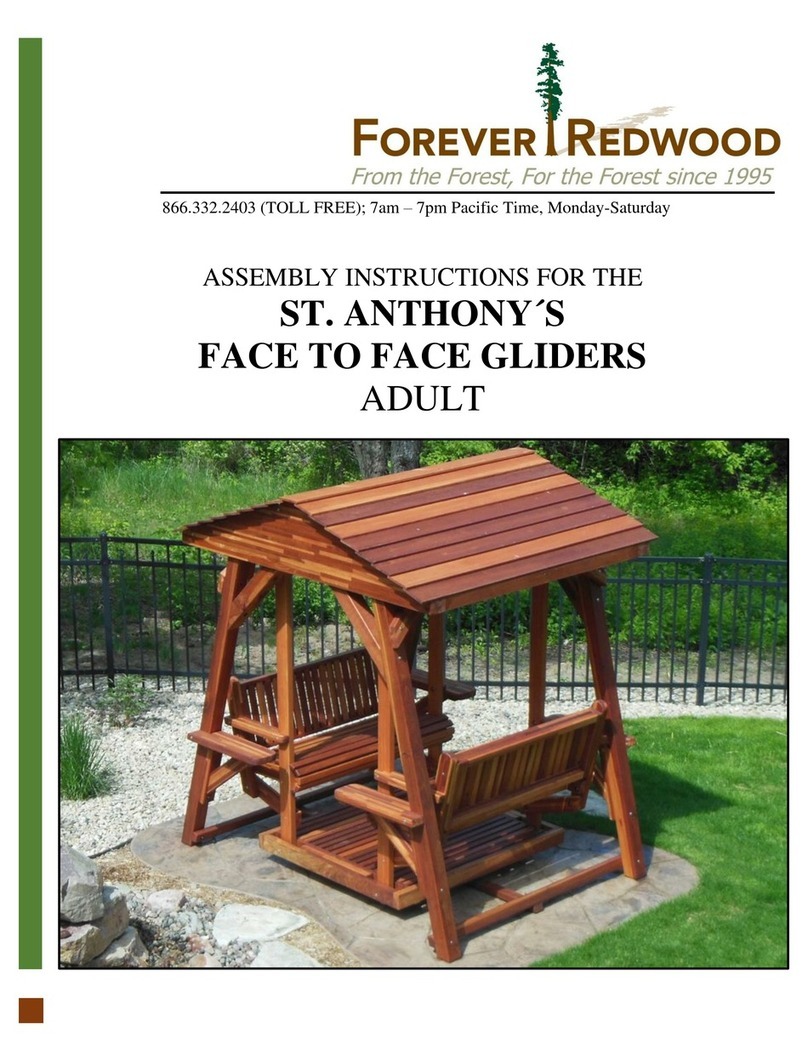 Forever Redwood ST. ANTHONY'S FACE TO FACE GLIDERS User manual