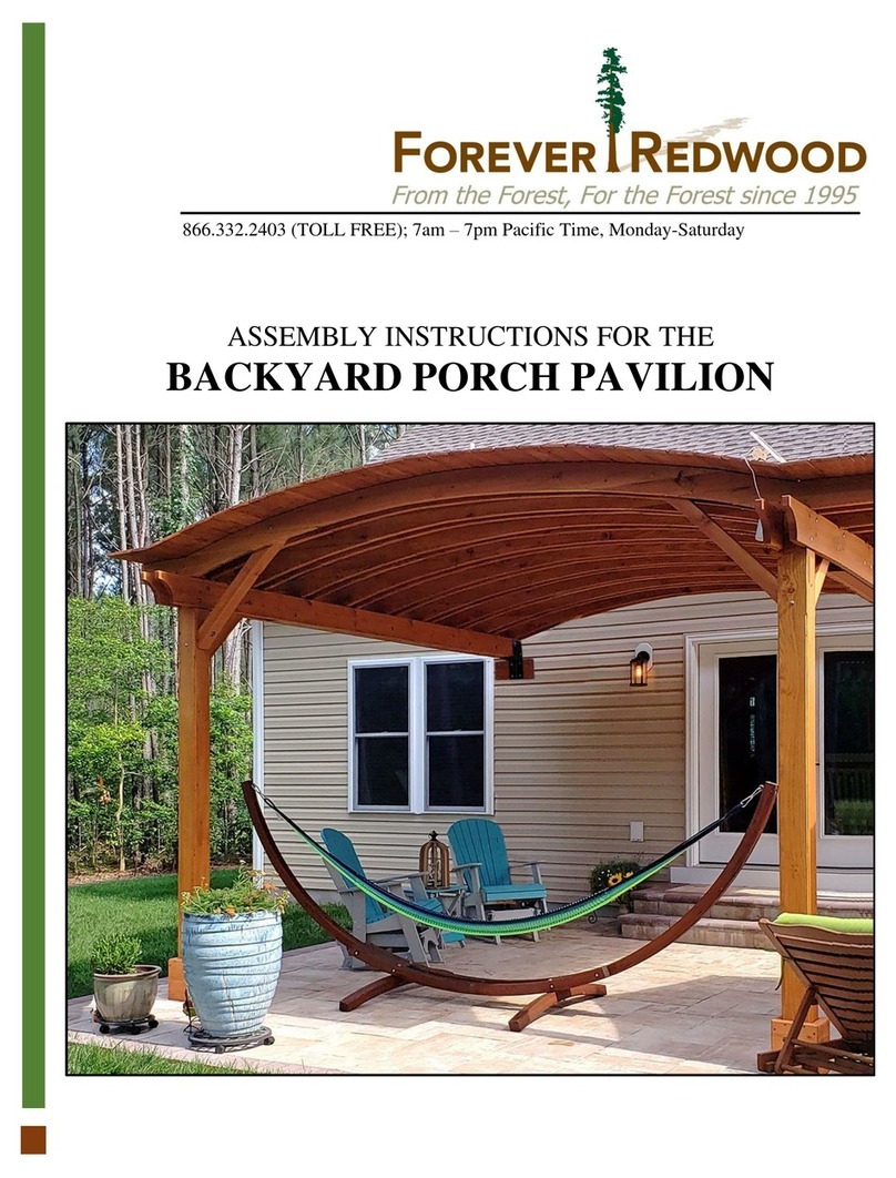 Forever Redwood BACKYARD PORCH PAVILION User manual Forever Redwood BACKYARD PORCH PAVILION User manual
