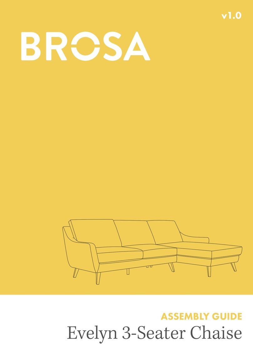 BROSA Evelyn 3-Seater Chaise User manual BROSA Evelyn 3-Seater Chaise User manual