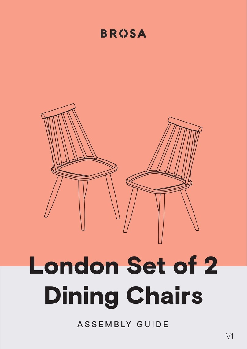 BROSA London Set of 2 Dining Chairs User manual BROSA London Set of 2 Dining Chairs User manual