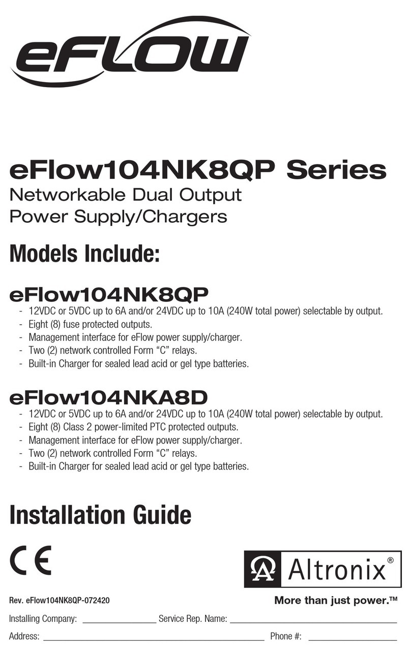 Altronix eFLOW eFlow104NKA8D Series User manual