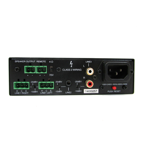 Toa AV-60S-AM operating instructions