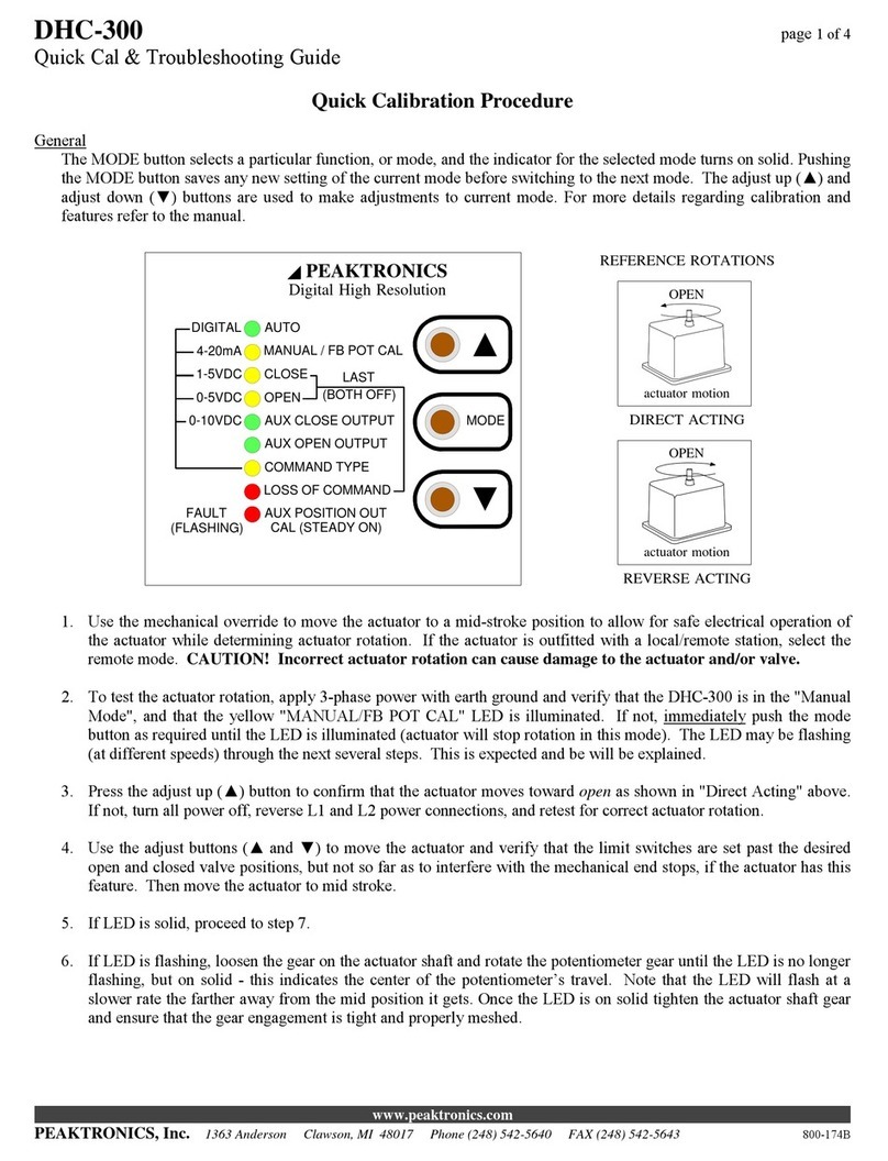Peaktronics DHC-300 troubleshooting guide Peaktronics DHC-300 troubleshooting guide