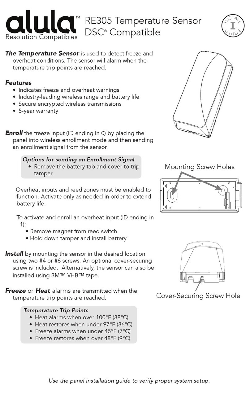 Alula RE305 User manual
