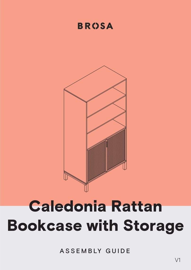 BROSA Caledonia Rattan Bookcase with Storage User manual BROSA Caledonia Rattan Bookcase with Storage User manual